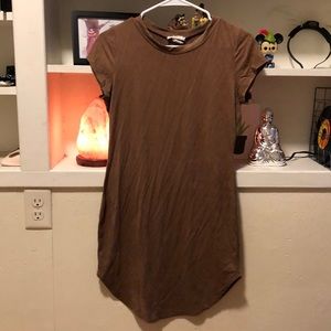 Suede TShirt Dress